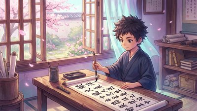 海角视频国风书法动漫演示